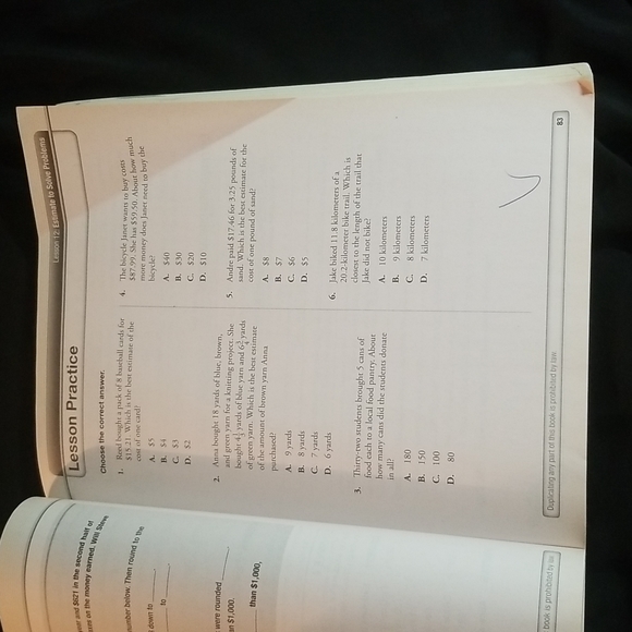 Illinois ISAT Coach workbook Mathematics Grade 6 - Picture 8 of 12